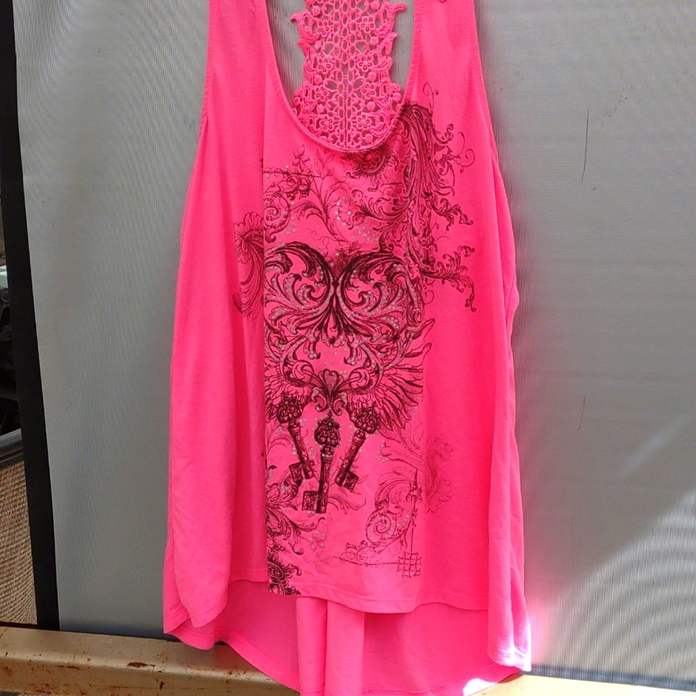 Hybrid T-Back Tunic Top Size L